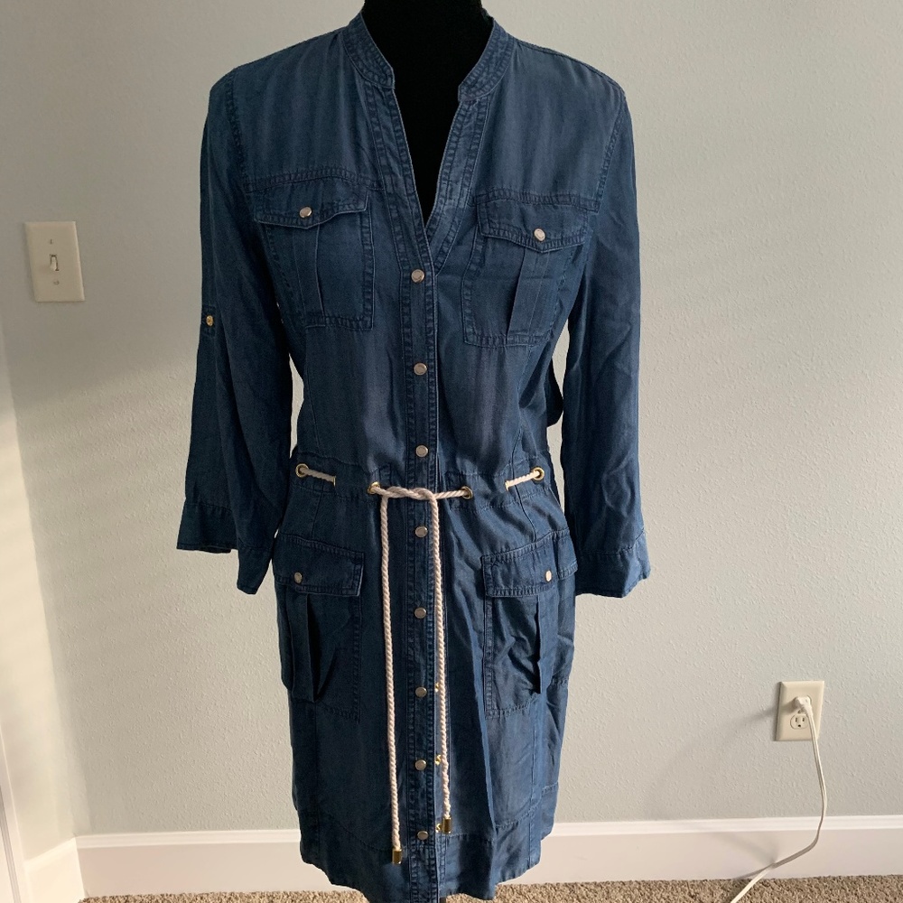 Michael Kors Denim Dress with Rope Belt